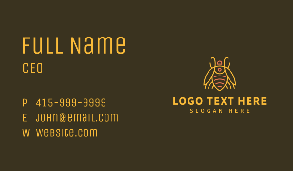 Gold Bug Insect Business Card Design Image Preview