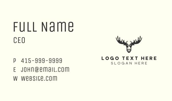 Wild Moose Reserve Business Card Design Image Preview