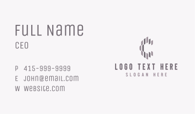 Digital Technology Letter C Business Card Image Preview