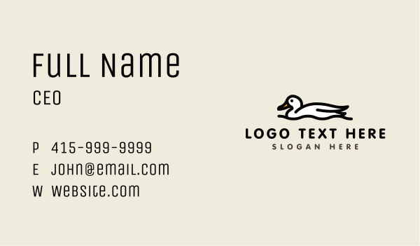 White Duck Lake Business Card Design Image Preview