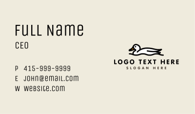 White Duck Lake Business Card Image Preview