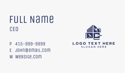 Construction Carpentry Tools Business Card Image Preview