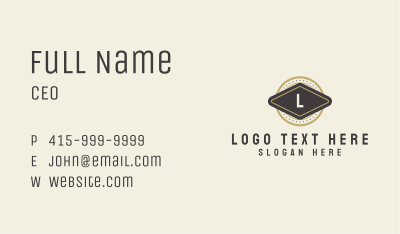 Vintage Circle Badge  Business Card Image Preview