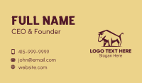 Brown Bullfighter Business Card Image Preview