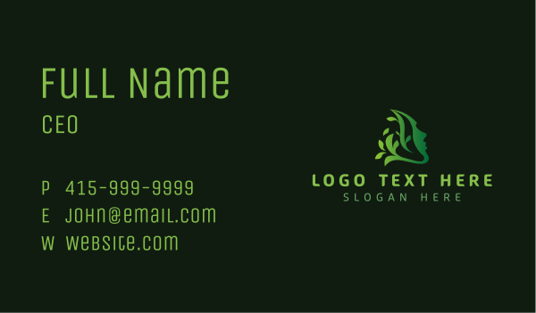 Natural Human Therapy Business Card Design Image Preview