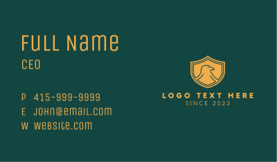 Gold Military Eagle Badge Business Card Image Preview