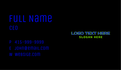 Generic Cyber Wordmark Business Card Image Preview
