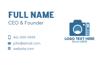 Blue Tech Camera Business Card Image Preview