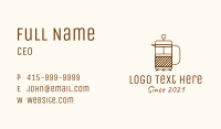 Minimalist French Press  Business Card Image Preview