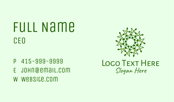 Eco Natural Pattern  Business Card Design Image Preview