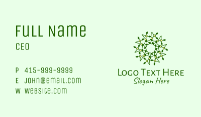 Eco Natural Pattern  Business Card Image Preview