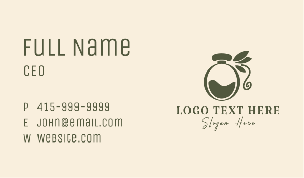 Organic Perfume Bottle Business Card Design Image Preview