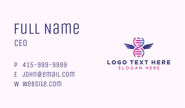 DNA Medical Caduceus Business Card Design Image Preview