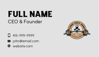 Fitness Barbell Axe Business Card Image Preview
