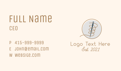 Tailoring Needle Thread Business Card
