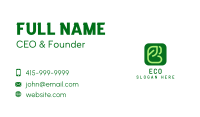 Eco Leaf Letter B App Business Card Image Preview