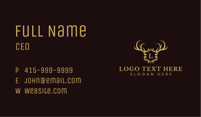 Deer Horn Crest Business Card Image Preview
