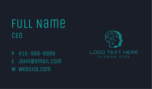 Genius Technology Mind Business Card Design Image Preview
