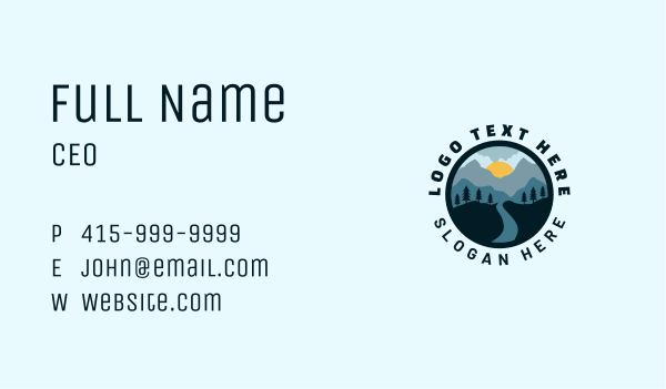 Outdoor Terrain Pathway Business Card Design Image Preview