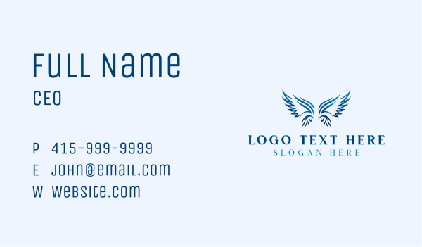 Angel Wings Memorial Business Card Design Image Preview