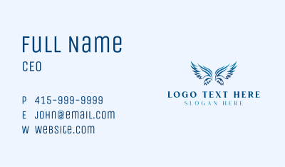 Angel Wings Memorial Business Card Image Preview