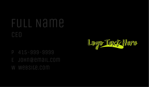 Street Art Clothing Shop Business Card Design Image Preview