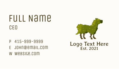 Horse Topiary Plant Business Card