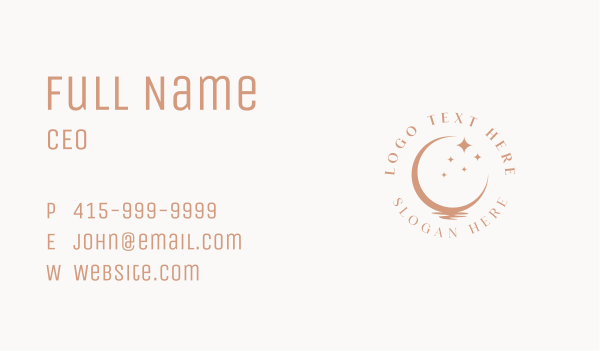 Creative Ocean Moon   Business Card Design Image Preview