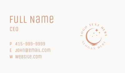 Creative Ocean Moon   Business Card Image Preview