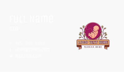 Prenatal Baby Embryo Business Card Image Preview