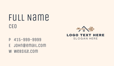 House Key Roofing Business Card Image Preview