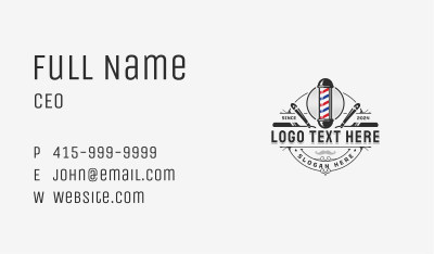 Barbershop Grooming Hairstylist Business Card Image Preview