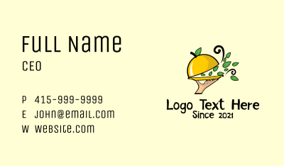 Healthy Citrus Restaurant  Business Card Image Preview