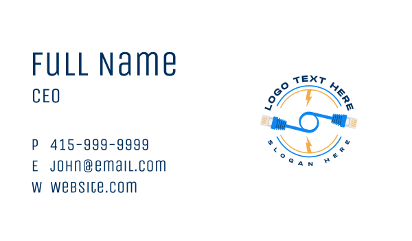Network Connection Cable Business Card Design Image Preview