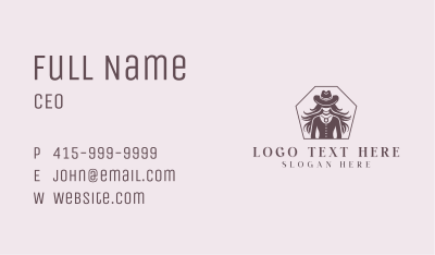 Rodeo Western Cowgirl Business Card Image Preview
