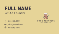 Retro Drink Mascot Business Card Preview