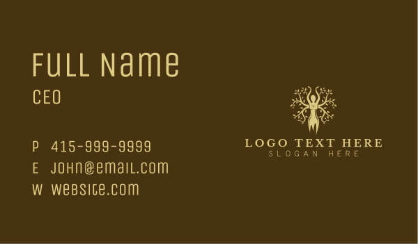 Woman Nature Tree Business Card Design Image Preview