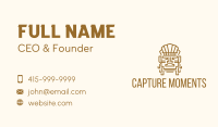 Mayan Warrior Head Business Card Image Preview