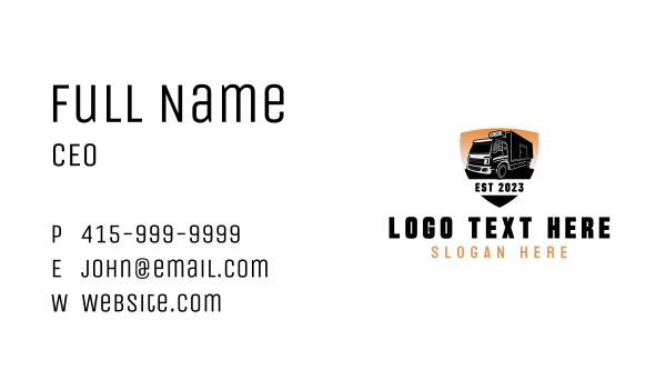 Trucking Cargo Mover Business Card Design Image Preview