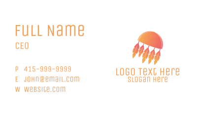 Tribal Feathers Business Card