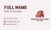 Red Building Warehouse  Business Card Design