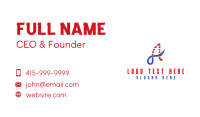Letter A American Firm  Business Card Design