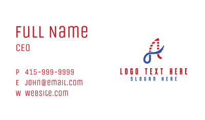 Letter A American Firm  Business Card Image Preview