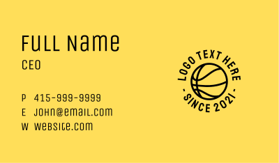 Basketball Ball Business Card Image Preview