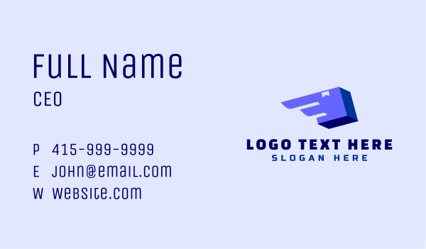 Shipment Box Wings Business Card Design Image Preview