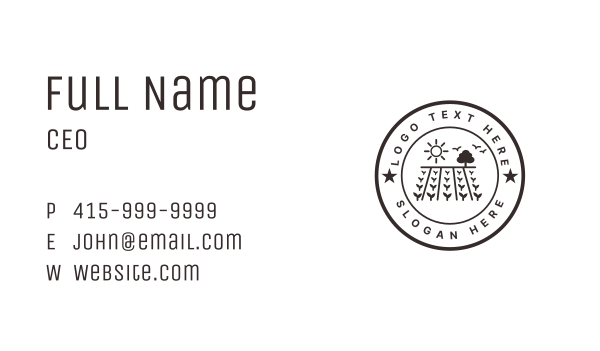 Agriculture Farm Seal  Business Card Design Image Preview