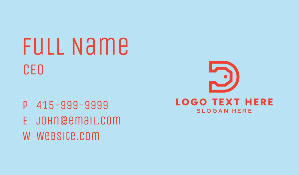 Letter D Door Business Card Design Image Preview