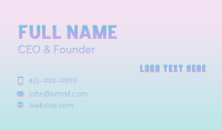 Holographic Futuristic Beauty Business Card Design