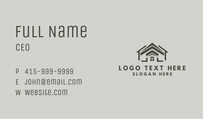 Roof House Property  Business Card Image Preview