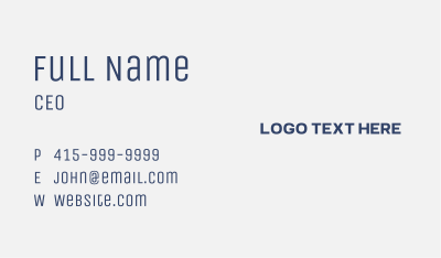 Minimalist Startup Wordmark Business Card Image Preview
